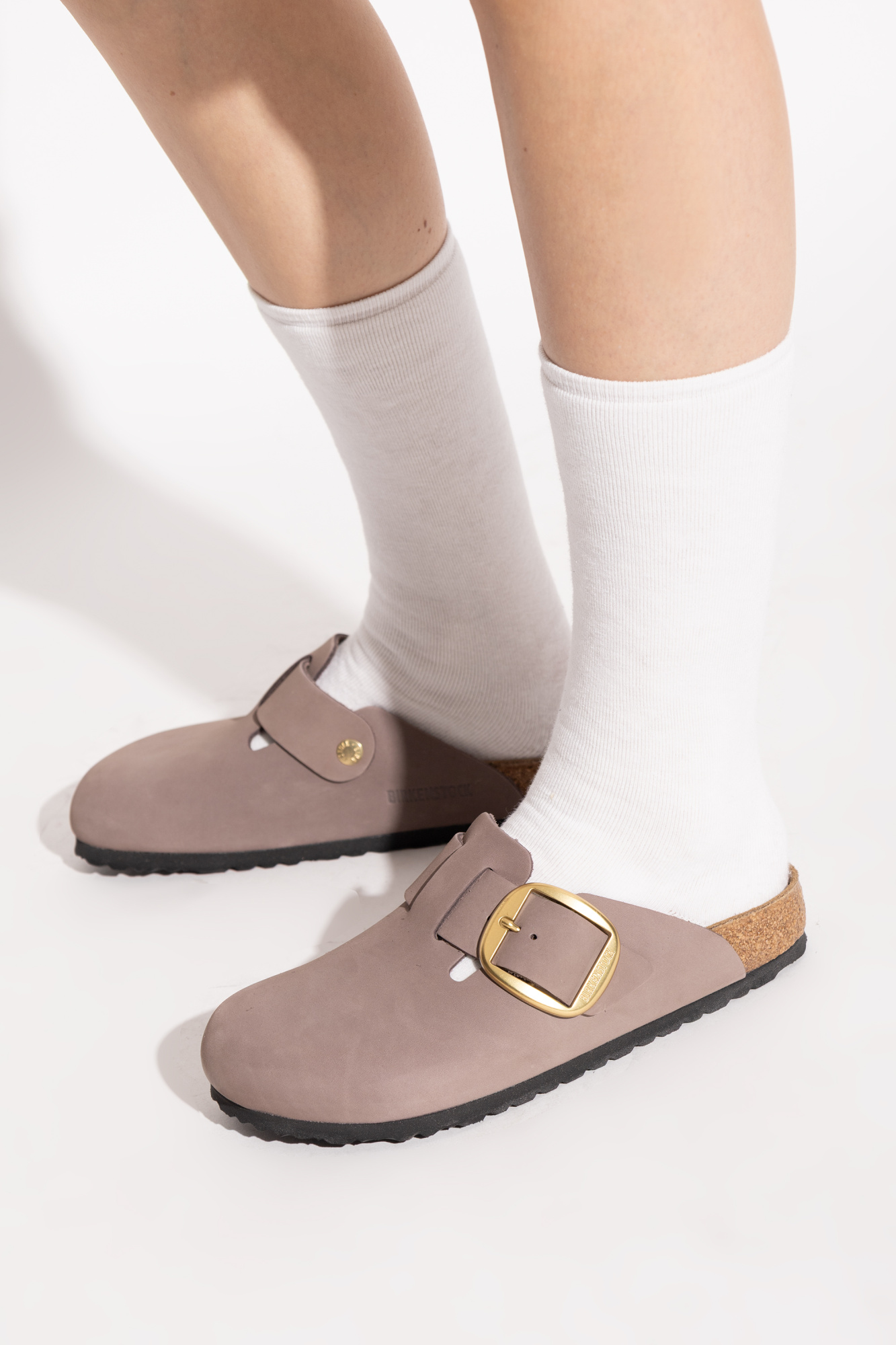 Grey 'Boston Big Buckle' clogs Birkenstock - Vitkac Canada